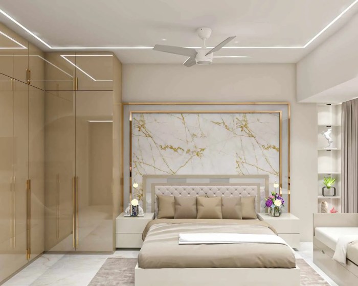 L shaped bedroom design