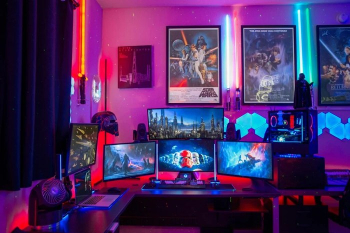 Bedroom gaming room design