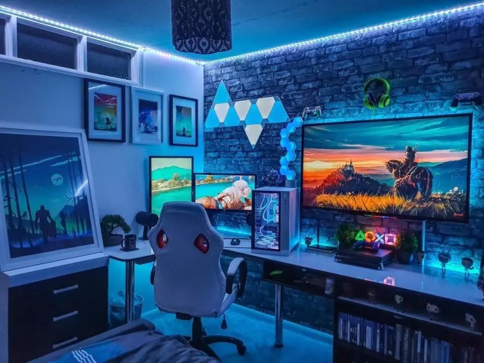 Bedroom gaming room design